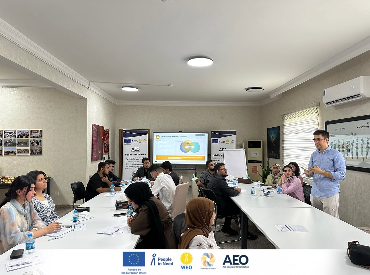 Ask Educator organization is implementing a Connect for Peace (C4P) project under Pathways to Peace, led by People in Need (PIN) in partnership with the Women Empowerment Organization (WEO), and funded by the European Union (EU).